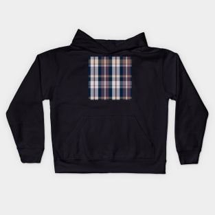 Autumn Aesthetic  Aillith 1 Hand Drawn Textured Plaid Pattern Kids Hoodie